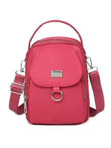 Casual Shoulder Bag With Zipper&Adjustable Straps For Women Men Storage Pockets Mini Purse Handbag,School College Messenger Bag For Daily, Work, Shopping, Workout, Beach, Travel Tote Bag - Multicolor - View 20