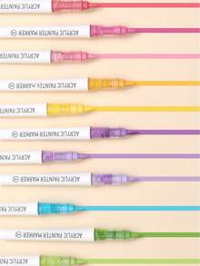 81 色直液丙烯颜料笔画笔彩色记号笔适用于岩石绘画石头陶瓷玻璃 DIY 美术用品文具