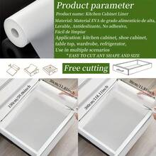 1 Roll - Premium Waterproof Non-Slip Vinyl Shelf Liner With EVA Drill Point Texture - Perfect For Kitchen Cabinets, Desktops, Refrigerators, Wardrobes & Shoe Racks - Glue-Free, Easy To Clean, Shelf Liners Kitchen Items Kitchen Accessories Kitchen Tools - Multicolor - View 5