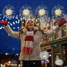 1-To-4 Solar Powered Remote Control Fairy String Lights, Fireworks Lights, Tent Atmosphere Lights, Dandelion Hanging Copper Wire Lights