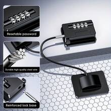 冰箱锁，升级版冰箱锁组合，立式冰柜锁，带儿童保护密码的橱柜锁，儿童冰箱锁，黑色 - 密碼鎖 - 查看 9