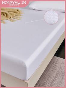 1 chiếc ga trải giường dập nổi, tấm bảo vệ nệm, vỏ nệm, ga trải giường có túi sâu, mềm mại và thoáng khí, phù hợp với nhiều kích cỡ giường - đơn, đôi, cỡ Queen, cỡ King, đạt chứng nhận Oeko-Tex. - trắng - Xem 2