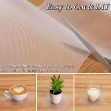 1 Roll - Premium Waterproof Non-Slip Vinyl Shelf Liner With EVA Drill Point Texture - Perfect For Kitchen Cabinets, Desktops, Refrigerators, Wardrobes & Shoe Racks - Glue-Free, Easy To Clean, Shelf Liners Kitchen Items Kitchen Accessories Kitchen Tools - Multicolor - View 7