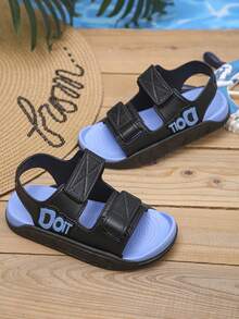 1 双夏季男女款儿童休闲运动软底沙滩凉鞋带钩环