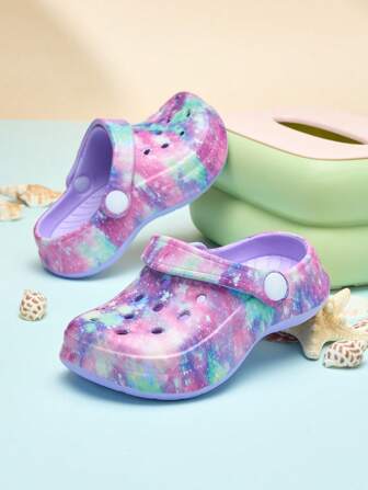 儿童纯色拖鞋，防水防滑 EVA，休闲时尚，舒适柔软厚底沙滩/家居凉鞋