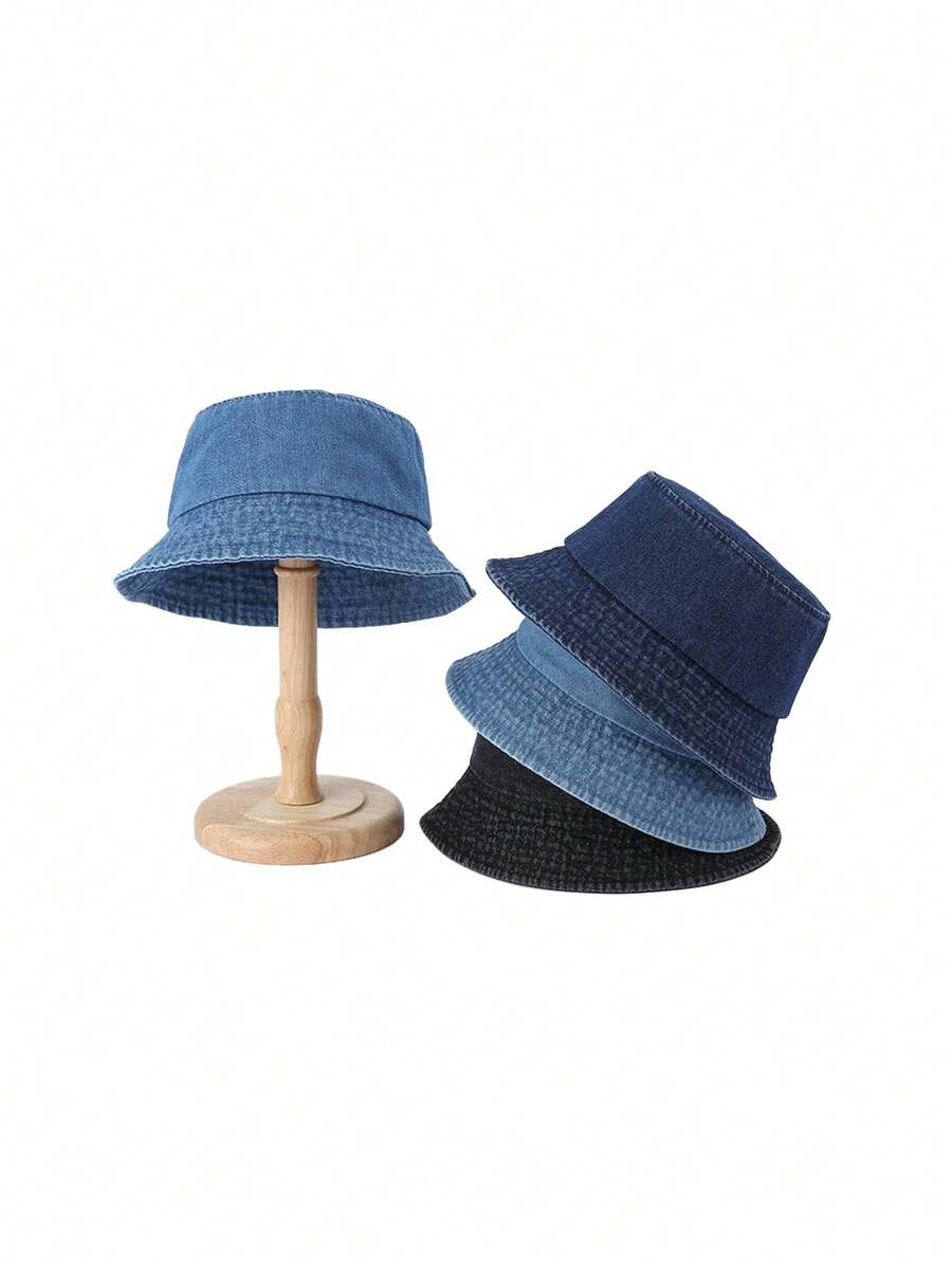 1 Stück Herren Denim Fischerhut, gewaschene Optik, geeignet für Outdoor Sport, Alltagstragen, Frühling/Sommer/Herbst