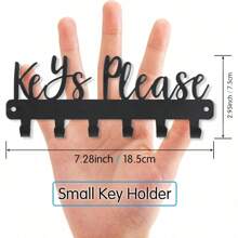 BITALYE 1PC Keychain Wall Mount Keychain, Wall Mount Keychain, Black Metal Decorative Keychain For Wall, Hallway, Entryway, Front Door, Office, Suitable For Modern Home Decoration Room Decor Bedroom Decor Wall Decor