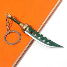 1 Pc Of Anime Peripheral Keychain Tattoo Metal Pendant Anime Big Sword Has Collection Value Halloween School Car Accessories Cute Goth Y2k Bag Accessories Lanyards With Id Holder Car Accessories Bag Charms Christmas Gift - Multicolor - View 7