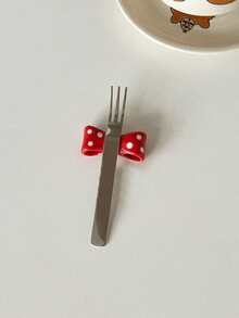 Giá để dao, nĩa và thìa bằng gốm dễ thương, Giá để bút bằng gốm hình con bướm chấm bi, Giá để đồ ăn bằng gốm, Giá để đũa sáng tạo cho ngôi nhà - Nhiều màu - Xem 7