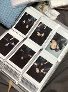 1pc 3 Inch Mini Album, Train Film Ticket Holder, Collectible Card Storage Pouch For Photo, Postcard