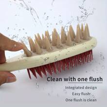 1 pieza Cepillo de masaje del cabelludo y cepillo de champú 2 en 1 - Cepillo de masaje del cabelludo, cepillo de champú para cabello seco/húmedo, cepillo de cuidado del cabelludo apto para hombres y mujeres