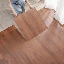 12/24pcs Self-Adhesive Wood Grain Floor/Wall Stickers, Easy To Install, Suitable For Indoor Wall & Floor Decoration, Waterproof, Anti-Mold, Anti-Oil, Anti-Slip - 彩色 - 查看 2