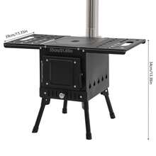 YUNRUX Camping Oven Pizza Oven Outdoor Grill Oven Wood Oven Oven Fireplace With Handles - Black - View 4