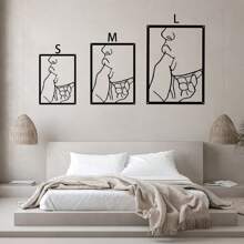 1pc Fashionable Metal Abstract Line Wall Art - Modern Minimalist Decor, Rust-Resistant Hanging, Enhances Interior, Ideal For Room Decoration