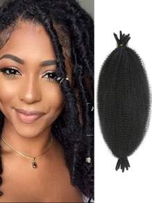 1 Packung 18 Zoll Afro Kinky Marley Flechthaar, schwarz, blond, hellbraun, schwarz, braun, rostbraun Marley Haar Häkel-Zöpfe, synthetische lockige Twist Marley Haare, lange fedrige Afro-Twist Haarverlängerungen, für den täglichen Gebrauch und Weihnachtspartys (8 Strähnen/Packung)