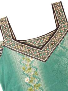 Abbigliamento estivo da donna, indumenti da vacanza, maglietta grafica con spalle scoperte, blusa elegante per uso all'aperto