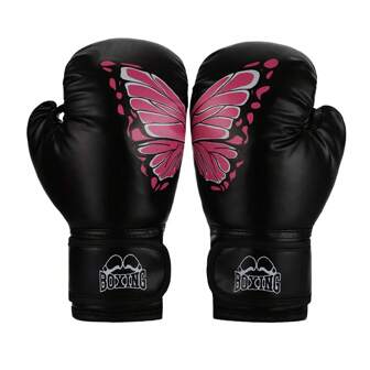 1 Pair Integrated PU Teenagers & Adults Unisex Boxing Gloves, Professional Training Boxing Gloves For MMA, Kickboxing, Punching Bag, Sparring, Competition