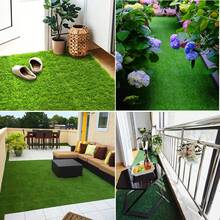 1PC/4PCS Artificial Grass Turf Tile, 12 X 12 Inch Interlocking Deck Tiles Turf Squares Fake Grass Mat For Pet, Dogs, Patio, Balcony Apartment Indoor Outdoor Flooring Decor Grass Turf Rug - Multicolor - View 8