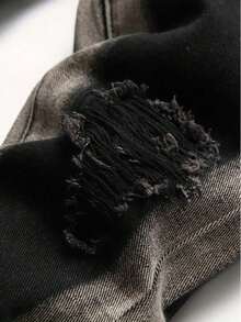 Teenage Boys' Creative Front Pocket Jeans - Black - View 3