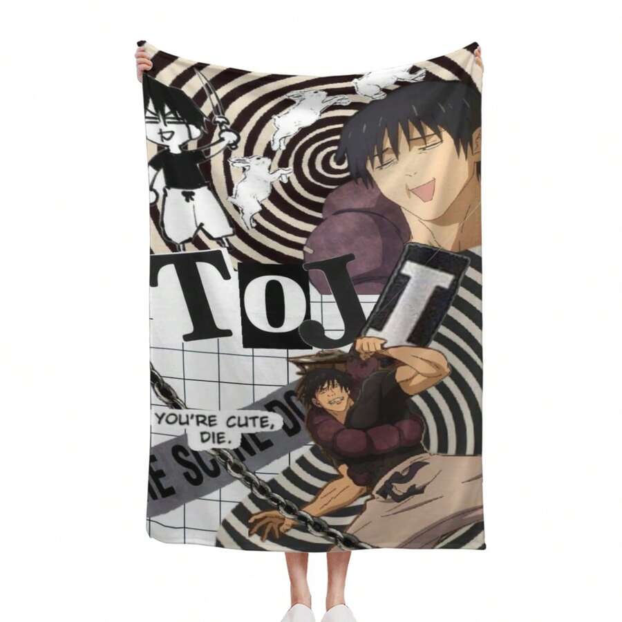 Toji ,  , JJK S, Anime Graphic  , Best Anime Gifts,  , Gift  Him, Gift  Her Drawings Blankets, Tow Blankets, Home Bedroom Blankets, Plush Comtable And Soft Quiltsprinting Pernalized Blankets, - Màu sắc hình ảnh - Xem 1