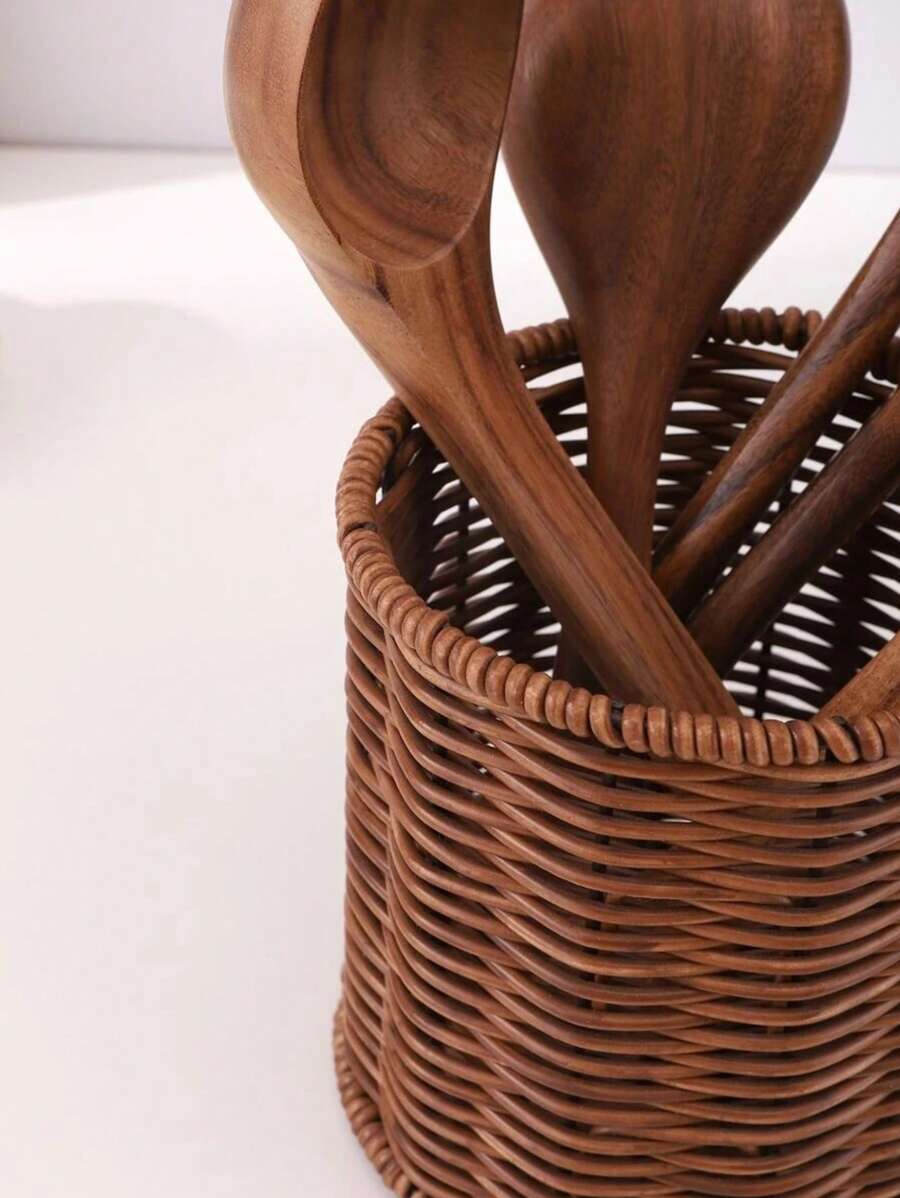 1pc Rattan Cutlery & Chopsticks Stand/Holder