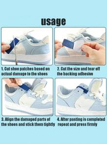 6/12 Pcs(6Pcs/Set)Shoe Heel Repair Patch Kit Self-Adhesive Inside Shoe Patches For Holes, Leather Heel Pads & Shoe Sole Repair – Home Shoe Maintenance Patches Shoe Accessories Shoe Crease Shoe Repair