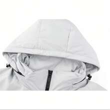 Skechers Couple Down Jacket Polyester Sports Hooded Coat, Unisex