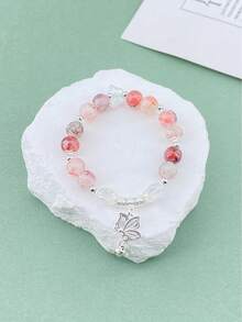 Set de 6 pulseras de alta calidad con diseño de mariposa, flores y campanas en estilo bohemio para mujeres