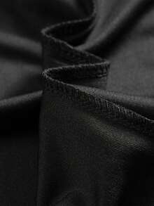 1pc Women Quick Drying T-Shirt, Ice Silk Round Neck Short Sleeve, Stretch Sweat Absorbing Breathable Sweatshirt, Suitable For Women's Fitness Training - Black - View 8