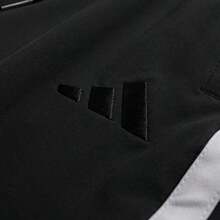 Adidas 女士 3S WV E 78PT 运动裤，跑步健身训练裤，透气休闲长裤，JZ2173 - 黑色/白 - 查看 4