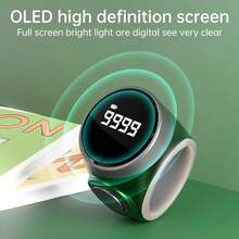 Smart Tasbih Tally Counter Digital Electronic Finger Ring Tally Counter Muslims Tasbeeh 3 Colour Zikr Ring Prayer Time Vibration Reminder Smart Praise Ring - Red - View 6