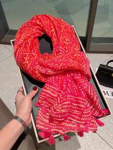 1 pezzo Sciarpa versatile da donna, scialle di grandi dimensioni, protettivo, alla moda per primavera e autunno, adatto per abiti