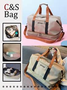 Multifunctional Fitness Bag, Independent Shoe Compartment Yoga Bag, Dry And Wet Separation Travel Bag, Large Capacity Luggage Bag, Lightweight Training Bag, Suitable For Students,Schools, Hospitals, Airports, Gyms, Travel Vacations, Weekend Overnights, Hiking, Outings, Physical Training, Holiday Gifts, Birthday Gifts