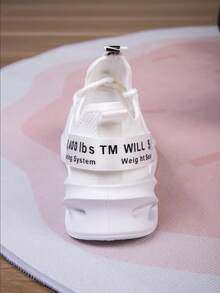 1 Pair Women's Fashion Solid Color Running Shoes, Breathable Anti-Slip Sports Shoes, Lightweight & Comfortable Outdoor Athletic Sneakers, Cushioned Platform Increase Height, Mesh Ventilation, Slip-On Sock Shoes, Versatile For Leisure, School, Travel, Walking