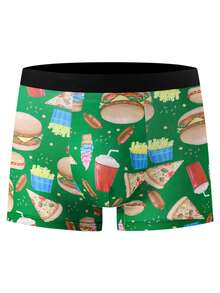 10pcs/Pack Mixed Cartoon Printed Comfortable Soft Casual Elastic Boys' Boxer Briefs Underwear, Suitable For 8-12 Years Old - Multicolor - View 4