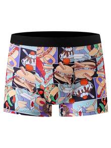 10pcs/Pack Mixed Cartoon Printed Comfortable Soft Casual Elastic Boys' Boxer Briefs Underwear, Suitable For 8-12 Years Old - Multicolor - View 5