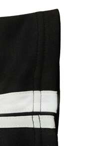 1 Piece Men's Sports Pants, Side White Stripes, Elastic Waist Drawstring, Suitable For Running Fitness, Boxer Shorts, Plain Simple, Suitable For Sports Fitness Friends;