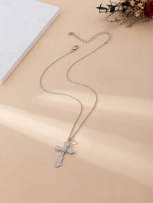 1 chiếc vòng cổ mặt thánh giá phong cách Bohemian thời trang - trắng - Xem 4