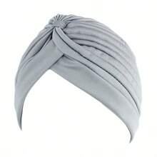 Stretchy Knot Twist Turban Bandanas Women Headscarf Bonnet Muslim Hijab  Hats Female Chemo Cap Adult Solid Color Head Wrap