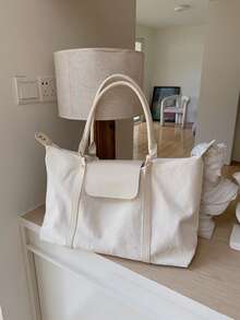 Large Capacity Travel Bag For Women,Short-Distance Business Trip Luggage Bag,Gym Fitness Outdoor Travel Lightweight Bag - White - View 1