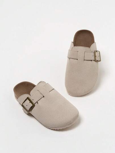 A Pair Of Fashionable Solid Color Boys And Girls Breathable Slippers For Children, Lightweight And Versatile Indoor And Outdoor Beach Shoes Suitable For All Seasons