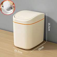 1PC Nordic Mini Tabletop Trash Can Household Kitchen Desk Trash Can With Lid Press Lid Debris Storage Clean Bin - Multicolor - View 15