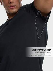 HOTSUIT Men's Sauna Suit, Men's Sports T-Shirt With Adjustable Buckle, Suitable For Gym Workout And Christmas Wear - Black - View 8