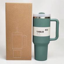 Compatible With Stanley Cup 40 Oz, 1 Piece, 40 Oz Stan Cup, 40oz With Handle, 40 Ounce Stainless Steel Insulated Water Bottle With Handle, 1200ml Wide Mouth Water Tumbler Iced Coffee Mug, Double-Walled Vacuum Insulation, Keeps Drinks Hot/Cold For Hours, Perfect For Outdoor, Gym, Travel,Hiking, Camping, Sports,Work, School, And Outdoor Adventures