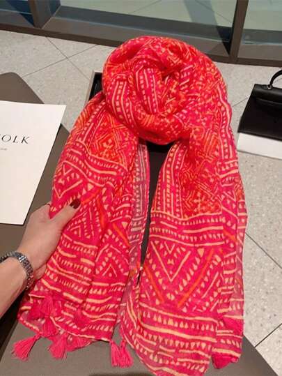 1 pezzo Sciarpa versatile da donna, stola di grandi dimensioni, protettiva, di moda per primavera e autunno