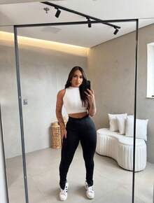 Zhara Leggings Fashion Blogger Fall Winter 2025 Collection - 黑色 - 查看 1