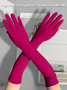 Gants longs pour femmes pour soirée, gants d'opéra en satin noir, gants haute élasticité qui ne se déforment pas et remontent jusqu'aux coudes