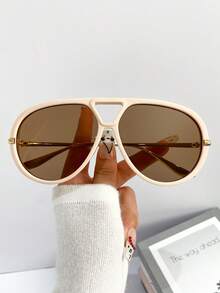 Neue Vintage Oversized Doppelsteg quadratische Modebrillen für Frauen und Männer, vielseitig einsetzbar für Outdoor, Partys, täglichen Lässig-Wear, Strandaccessoires für Frauen, für Sommerurlaub, Outdoor, Reisen