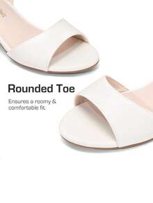 Girls Sandals Chunky Pump Ankle Strap High Heels Dress Open Toe Flower Wedding Party For Little Big Kid - White - View 7