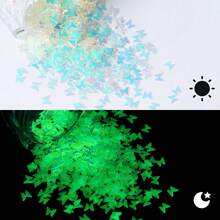 1/6Pcs Glow In The Dark Heart Star Moon Nail Glitter Sequins Decorations Luminous Butterfly Flakes For Holiday Party Nail Salon Nail Supplies Accessories Nails Nail Charms Nail Gems - Multicolor - View 10